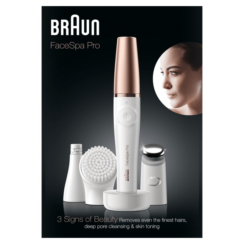 Braun FaceSpa Pro SE911, Bellezza Viso Epilatore Tutto-In-Uno, Dieci Micro Fori