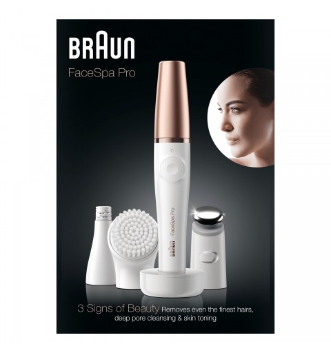 Braun FaceSpa Pro SE911, Bellezza Viso Epilatore Tutto-In-Uno, Dieci Micro Fori
