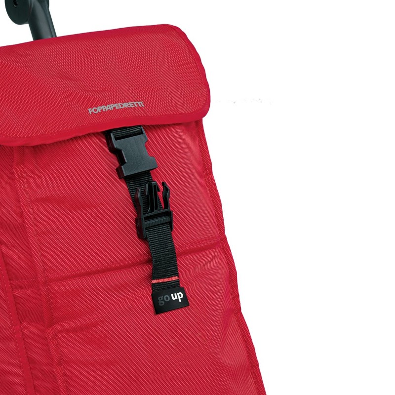 Foppapedretti Go Up Aluminio, Negro, Rojo Bolsa para carrito de la compra