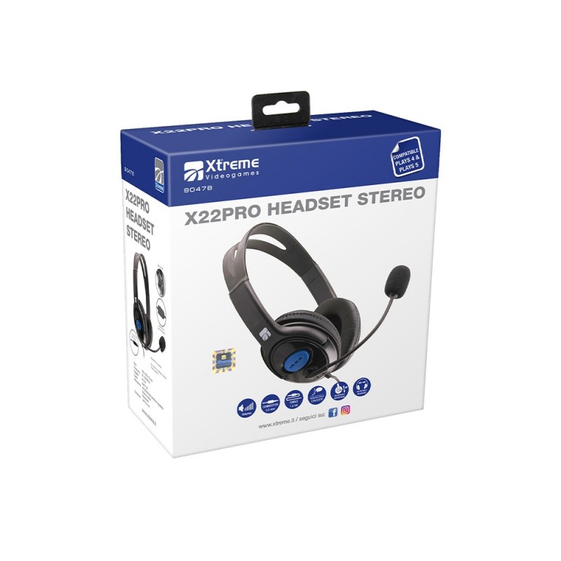 Xtreme X22PRO Auriculares Alámbrico Banda para cuello Juego Negro