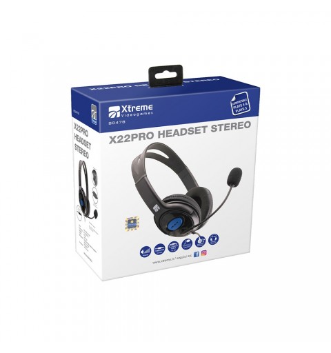Xtreme X22PRO Auriculares Alámbrico Banda para cuello Juego Negro