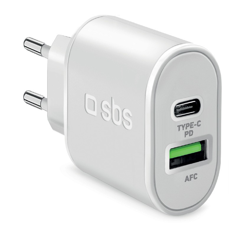 SBS TETRPD20W Caricabatterie per dispositivi mobili Bianco Interno