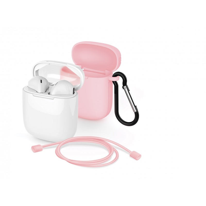 Meliconi MySound SAFE PODS 5.1 + Pink Cover Casque True Wireless Stereo (TWS) Ecouteurs Appels Musique Bluetooth Blanc