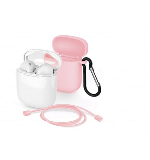 Meliconi MySound SAFE PODS 5.1 + Pink Cover Casque True Wireless Stereo (TWS) Ecouteurs Appels Musique Bluetooth Blanc
