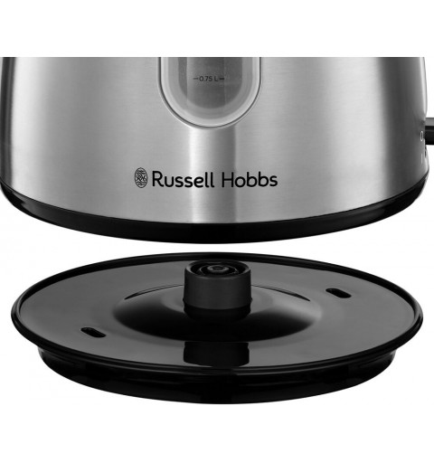 Russell Hobbs Stylevia bouilloire 1,5 L 2200 W Noir, Acier inoxydable