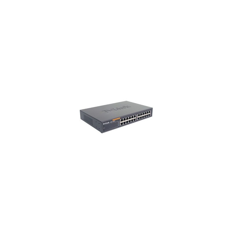 D-Link 24-port 10 100M NWay Desktop - Internal PSU (incl. 19" rack mount kit) Non gestito