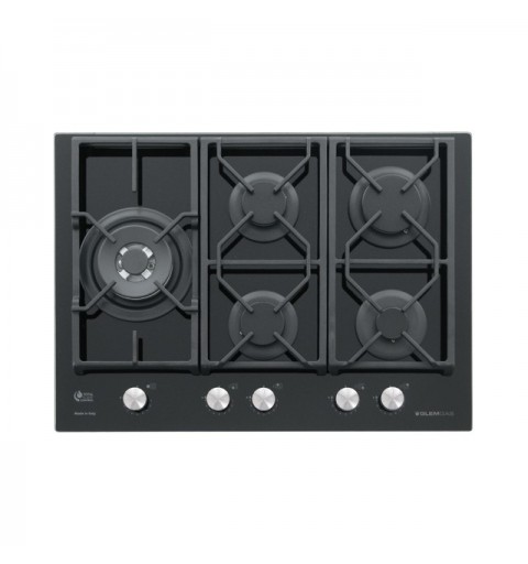 Glem Gas GV75TXBK hobs Negro Integrado 75 cm Encimera de gas 5 zona(s)