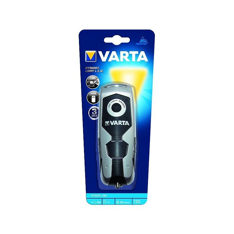 Varta Dynamo Light LED Noir, Gris Lampe torche