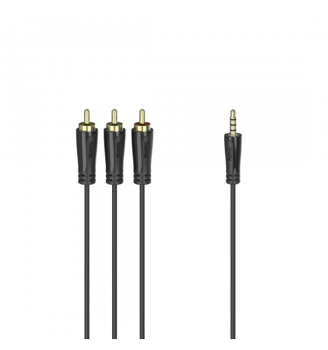 Hama 00205154 câble audio 1,5 m 3,5mm 3 x RCA Noir