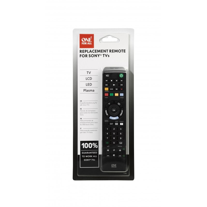 One For All URC 1912 remote control IR Wireless TV Press buttons