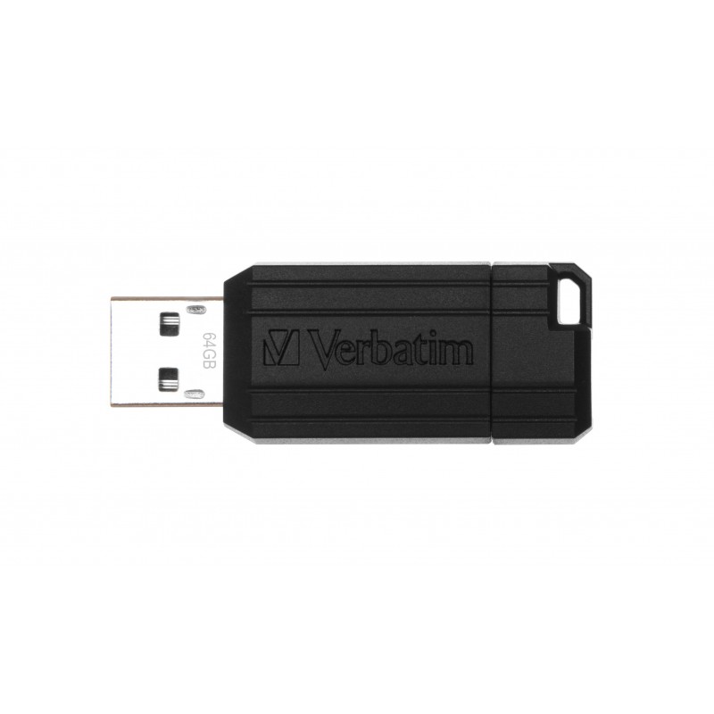 Verbatim PinStripe - Unidad USB de 64 GB - Negro