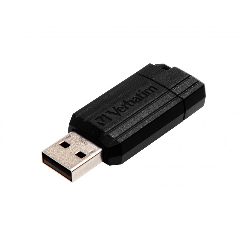 Verbatim PinStripe - Unidad USB de 64 GB - Negro