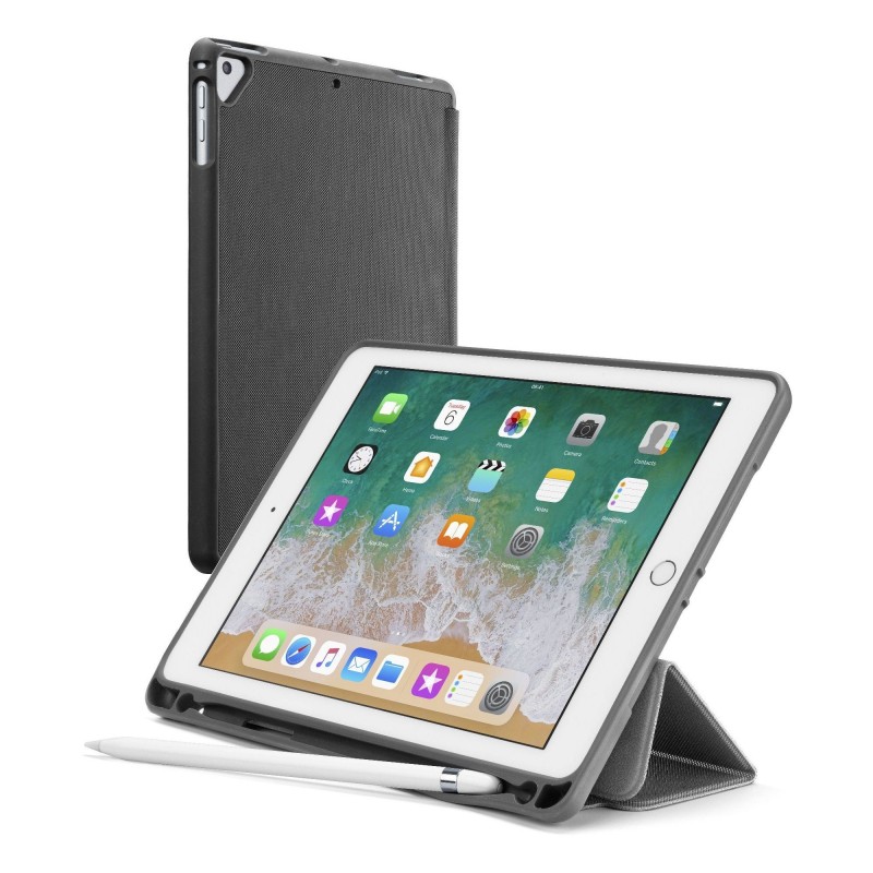 Cellularline Folio Pen - iPad (2018), iPad Pro 9,7" Custodia ultra-protettiva con alloggiamento per pennino Nero