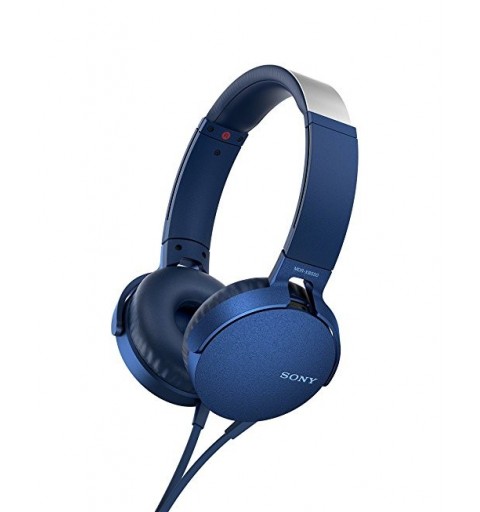 Sony MDR-XB550AP Casque Avec fil Arceau Appels Musique Bleu