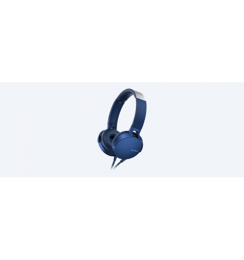 Sony MDR-XB550AP Casque Avec fil Arceau Appels Musique Bleu