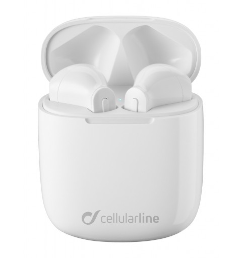 Cellularline Aries - Universale Auricolari stereo capsule senza fili con carica batteria portatile Bianco