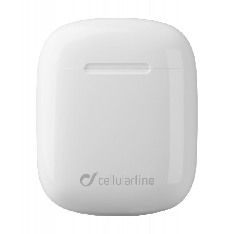 Cellularline Aries - Universale Auricolari stereo capsule senza fili con carica batteria portatile Bianco
