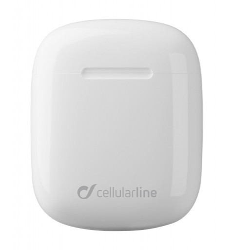 Cellularline Aries - Universale Auricolari stereo capsule senza fili con carica batteria portatile Bianco