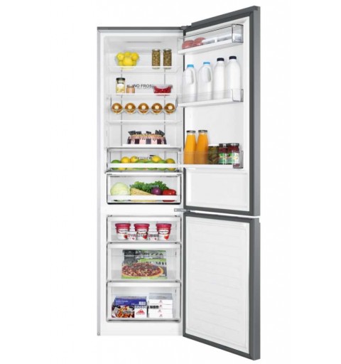 Haier 2D 60 Serie 5 C3FE837CGJ Kühl- und Gefrierkombination Freistehend 377 l D Titan, Silber