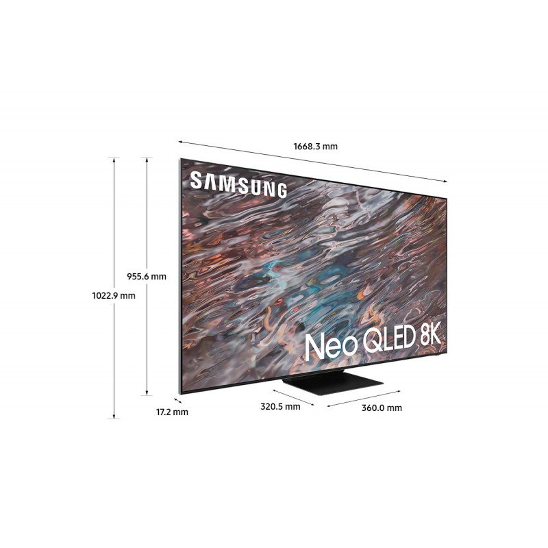 Samsung Series 8 QE75QN800AT 190.5 cm (75") 8K Ultra HD Smart TV Wi-Fi Stainless steel