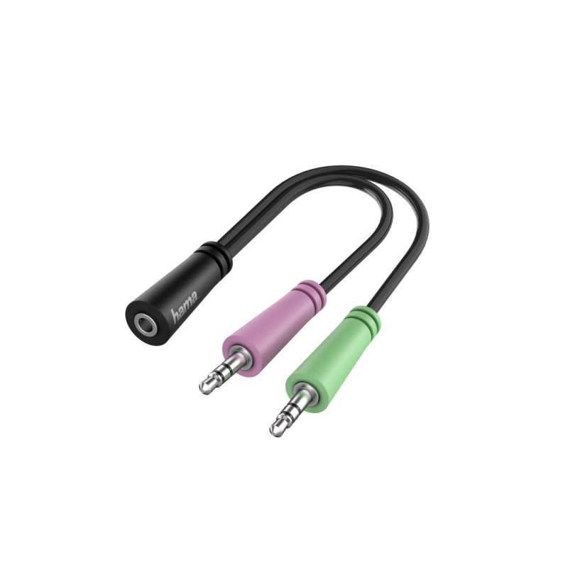 Hama 00200351 audio cable 0.15 m 3.5mm TRS 2 x 3.5mm Black