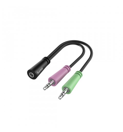 Hama 00200351 Audio-Kabel 0,15 m 3.5mm TRS 2 x 3.5mm Schwarz