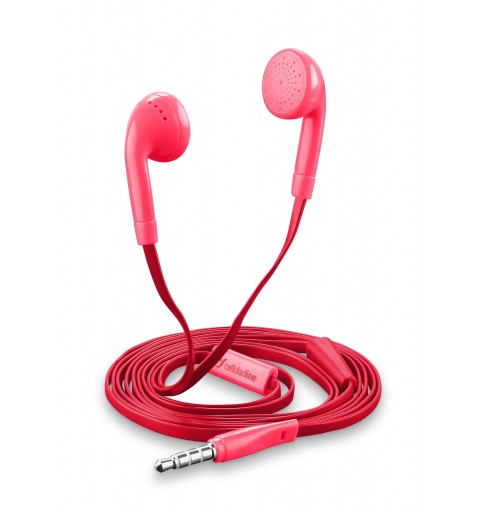 Cellularline Butterfly - Universale Auricolari a filo super colorati Rosa