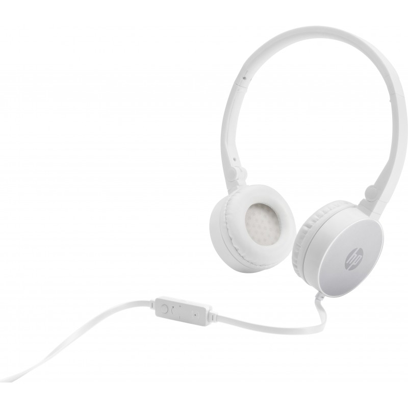 HP H2800 Headset Wired Head-band Calls Music Silver, White