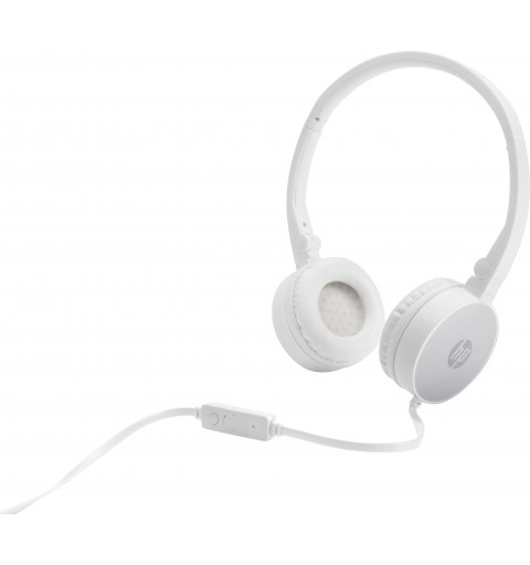 HP H2800 Headset Wired Head-band Calls Music Silver, White
