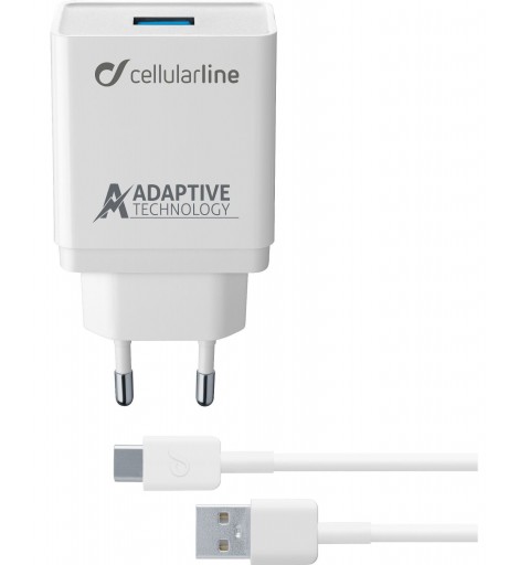 Cellularline ACHSMKIT15WTYCW chargeur d'appareils mobiles Blanc Intérieure