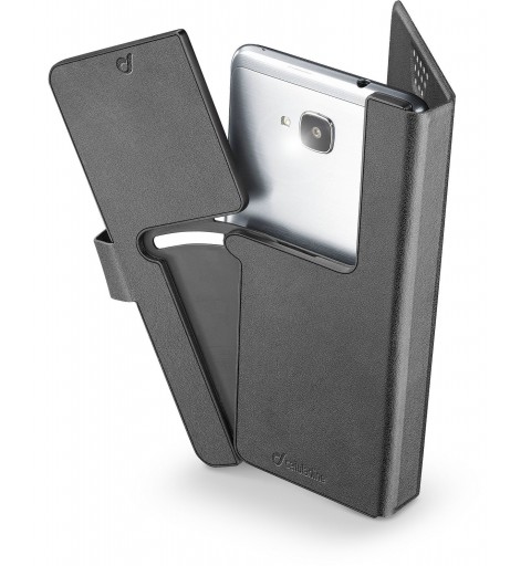 Cellularline Slide & Snap - Per smartphone fino a 5.4" Custodia a libro con Easy Shot system Nero