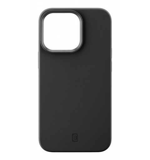 Cellularline Sensation - iPhone 13 Pro Custodia in silicone soft touch con tecnologia antibatterica Microban integrata Nero