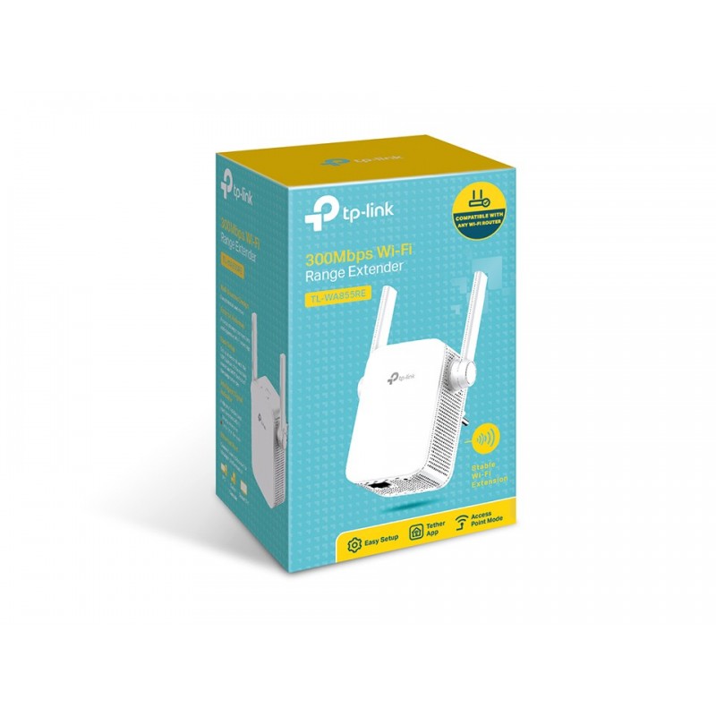 TP-LINK TL-WA855RE V4 ampliador de red Transmisor y receptor de red Blanco 10, 100 Mbit s