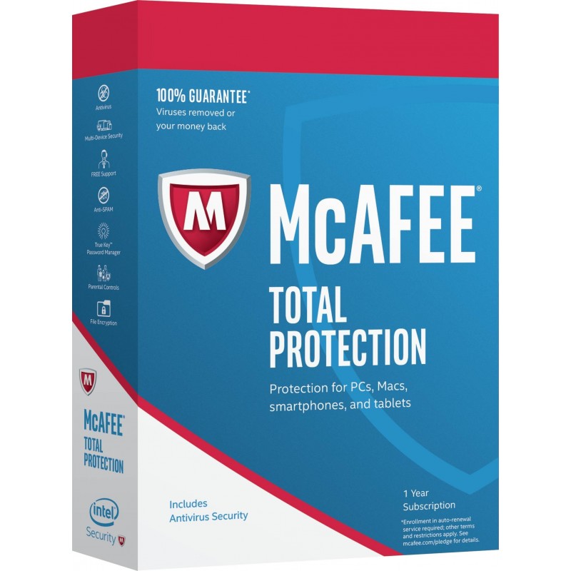 McAfee Total Protection Licenza base 5 licenza e 1 anno i