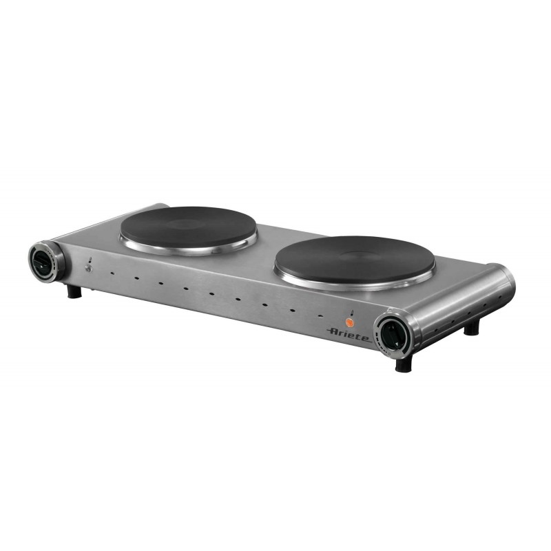 Ariete 0994 Negro, Gris Encimera 22.5 cm Hornillo eléctrico Placa eléctrica 2 zona(s)