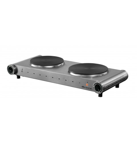 Ariete 0994 Negro, Gris Encimera 22.5 cm Hornillo eléctrico Placa eléctrica 2 zona(s)