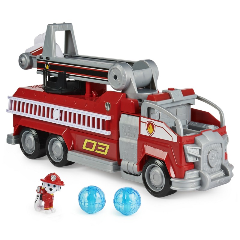 PAW Patrol Camión de bomberos transformable de ciudad de Marshall de la película con escalera extensible