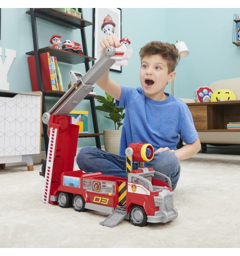 PAW Patrol CAMION DE POMPIERS TRANSFORMABLE MARCUS - Camion Géant Interactif Pat Patrouille - Véhicule avec Transformation Et