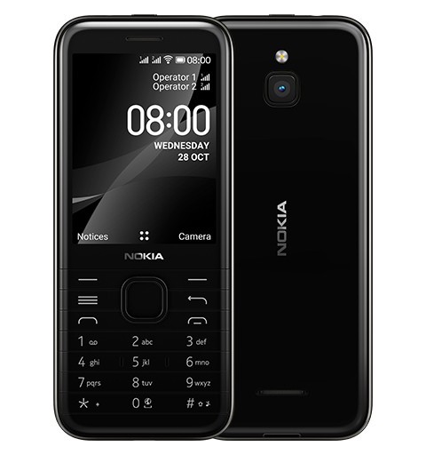 Nokia 8000 4G 7.11 cm (2.8") 110.2 g Black Feature phone