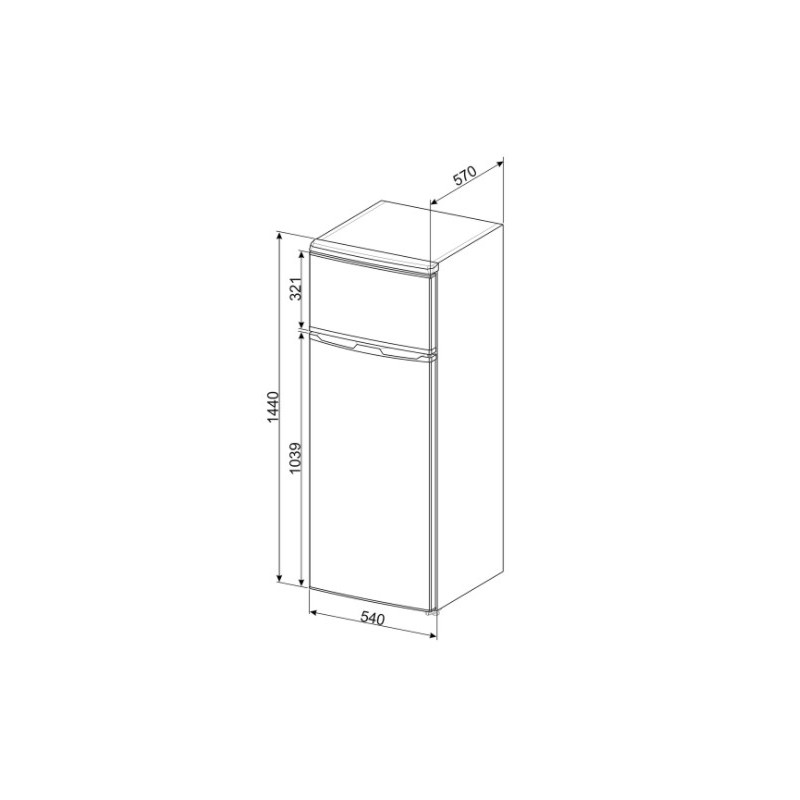 Smeg FD14FS Kühl- und Gefrierkombination Freistehend 213 l F Silber