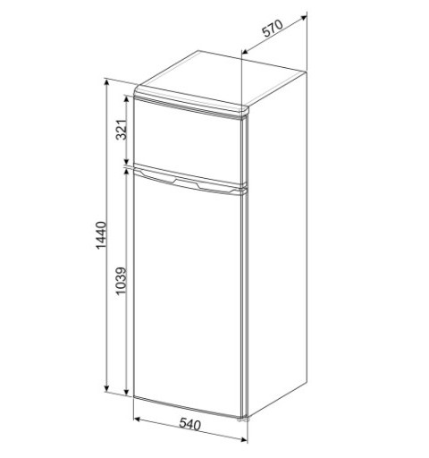 Smeg FD14FS Kühl- und Gefrierkombination Freistehend 213 l F Silber