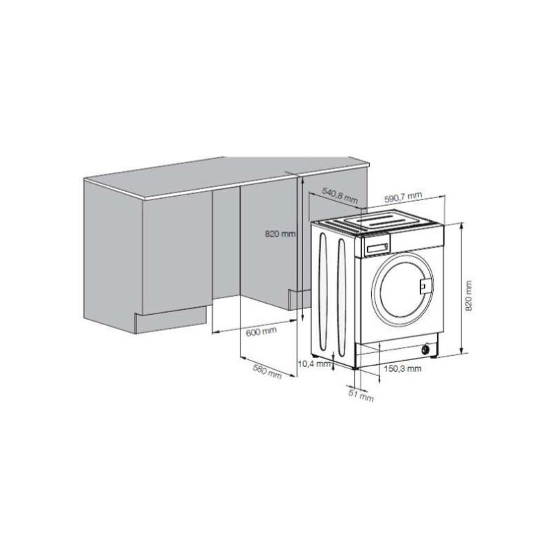 Beko WITC7612B0W machine à laver Charge avant 7 kg 1200 tr min Blanc