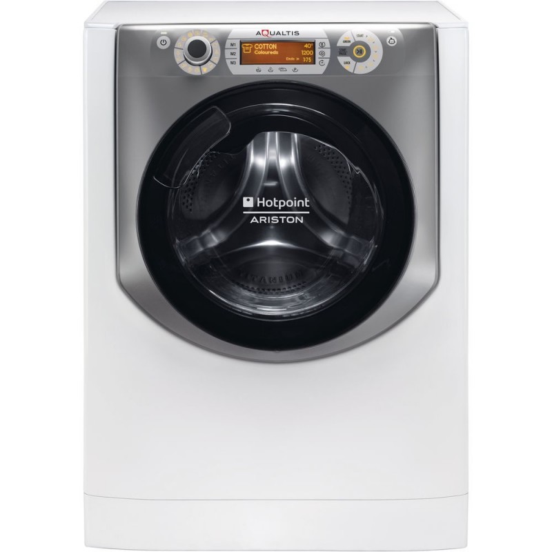 Hotpoint AQSD723 EU A N machine à laver Charge avant 7 kg 1200 tr min D Argent, Blanc