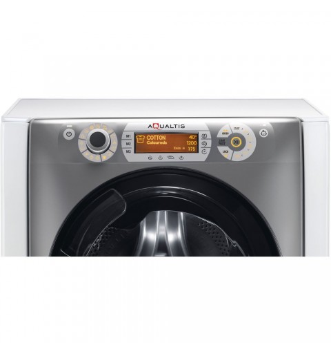 Hotpoint AQSD723 EU A N machine à laver Charge avant 7 kg 1200 tr min D Argent, Blanc