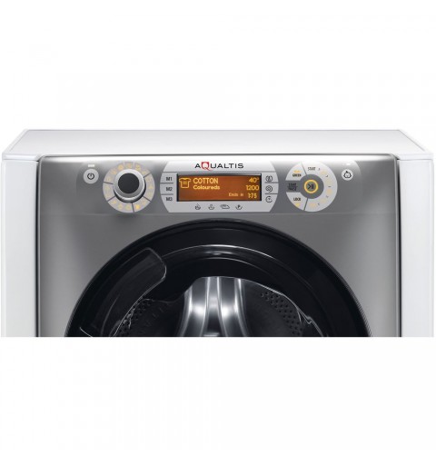 Hotpoint AQSD723 EU A N Waschmaschine Frontlader 7 kg 1200 RPM D Silber, Weiß