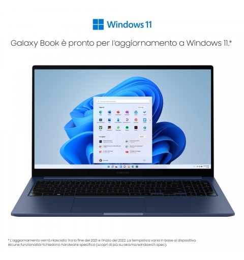 Samsung Galaxy Book NP750XDA-KC1IT notebook Ordinateur portable 39,6 cm (15.6") Full HD Intel® Core™ i3 8 Go LPDDR4x-SDRAM 256