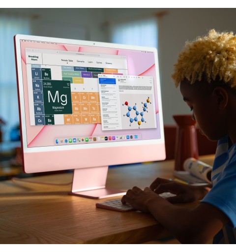 Apple iMac 61 cm (24") 4480 x 2520 pixels Apple M 8 Go 512 Go SSD PC All-in-One macOS Big Sur Wi-Fi 6 (802.11ax) Argent