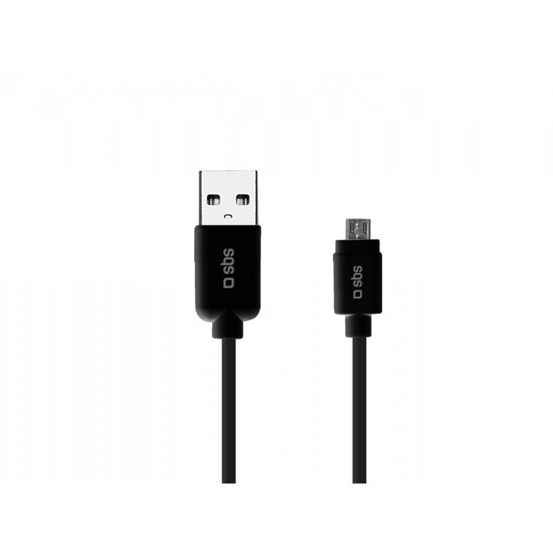 SBS 1m USB2.0 MicroUSB câble USB USB A Micro-USB A Noir