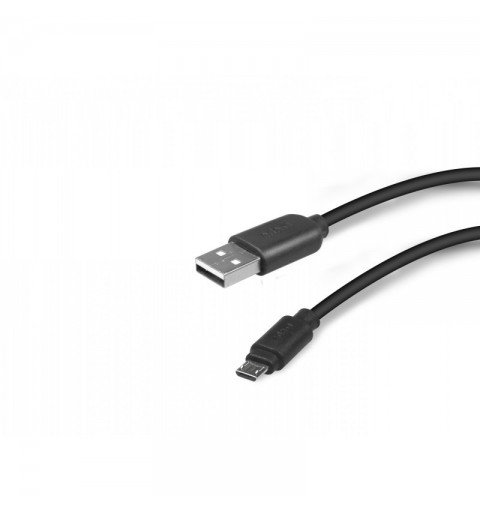 SBS 1m USB2.0 MicroUSB cavo USB USB A Micro-USB A Nero