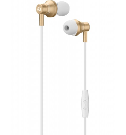 Cellularline Iron Headset Wired In-ear Gold, White